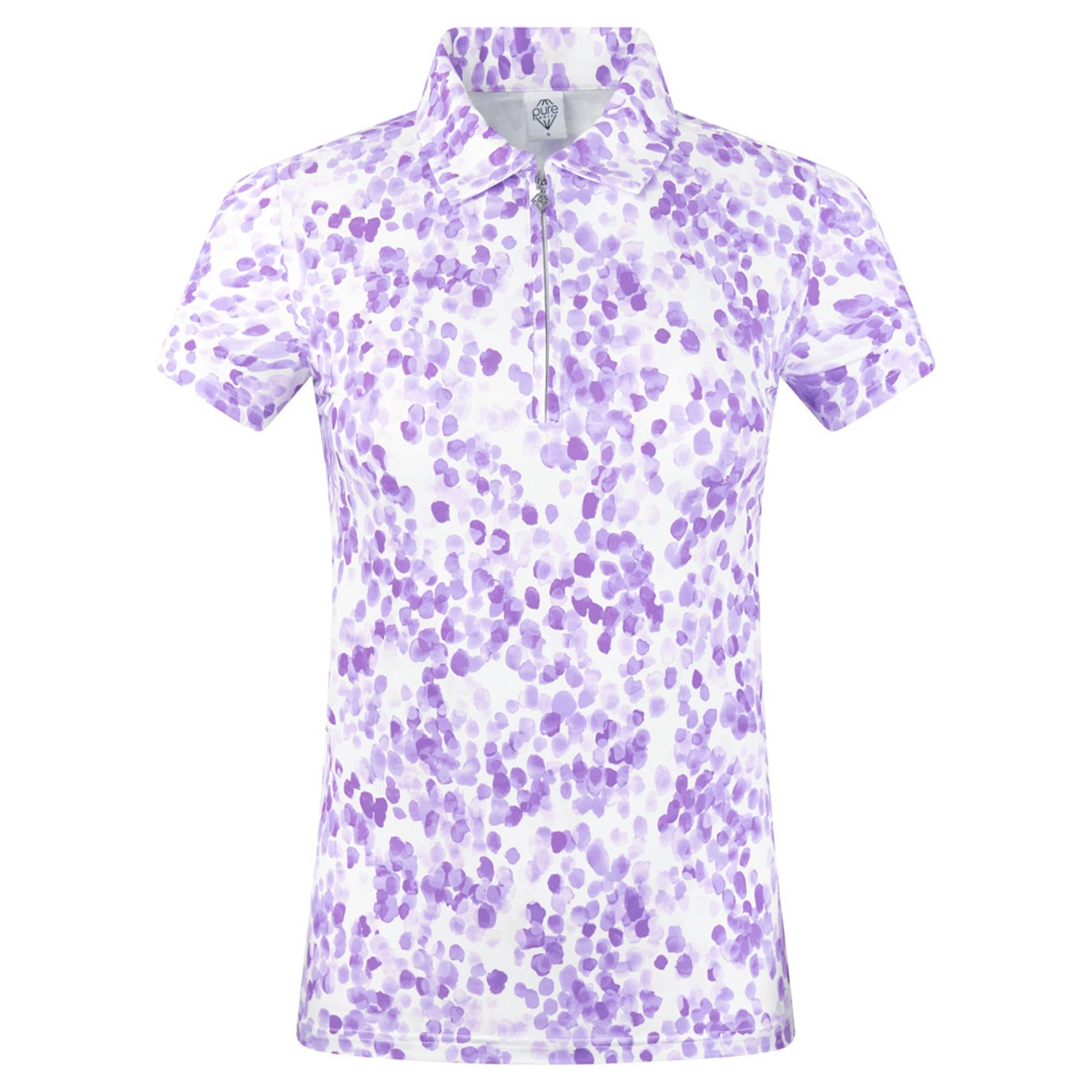 Pure Golf Amity Ladies Golf Polo Shirt Violet Fields